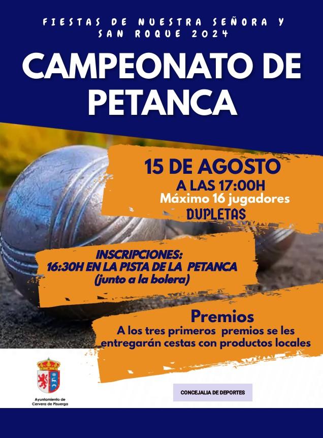 Campeonato de Petanca. Fiestas Patronales de Nuestra Señora y San Roque 20240